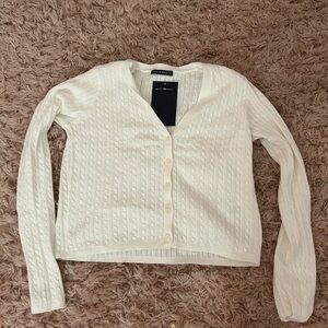 Brandy Melville white sweater: size small